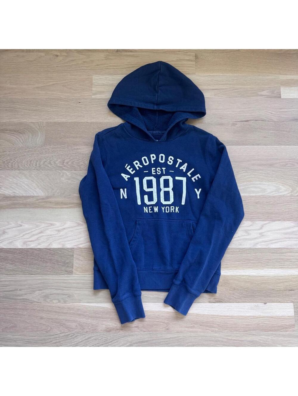 Aeropostale 1987 New York Navy Pullover Hoodie